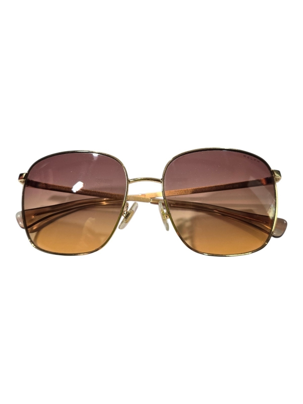 Ralph Lauren Gold Frame Brown Gradient Women's Sunglasses with Case - Picture 2 of 5